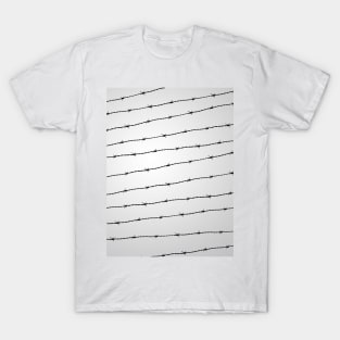 Cool gray white and black barbed wire pattern T-Shirt